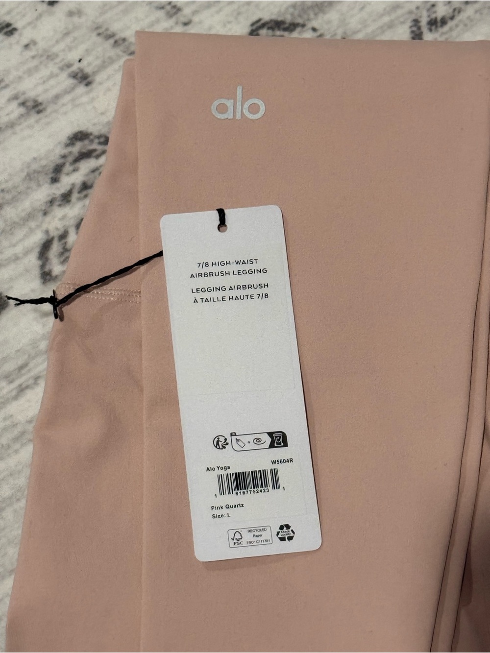 ALO Yoga Pink Quartz High-Waist Leggings